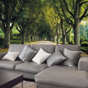 dekoracje z aleją drzew