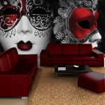 weneckie maski na fototapecie