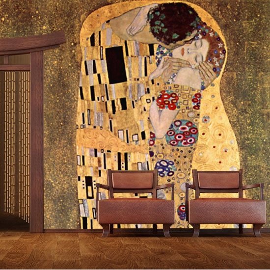 fototapeta z pocałunkiem klimta