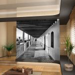 fototapeta czarno-biały taras