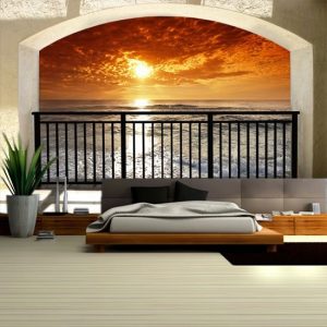 taras zachód słońca