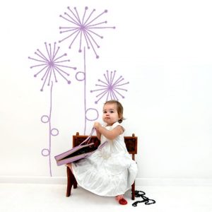 tatuaż ścienny dmuchawce