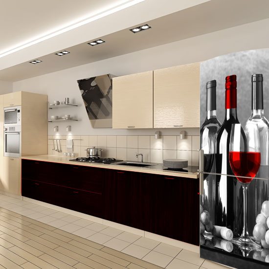 naklejka na lodówkę wino