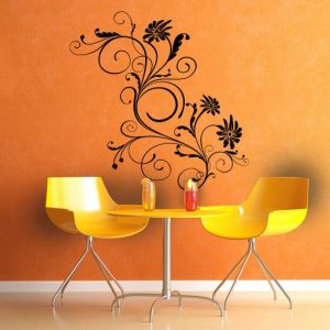 naklejki na ściany z kwiatami