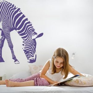 szablon do malowania ścian z zebrą