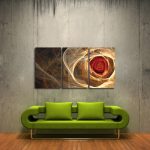 obraz tryptyk róża