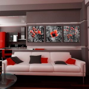 obraz w tryptyku z makami