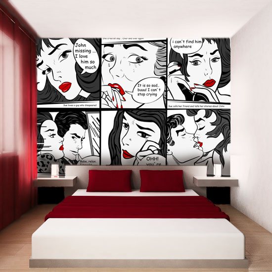 komiks na fototapecie