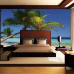 ozdoba ścienna z palmami