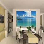 dekoracja ścienna z plażą