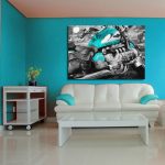 turkusowy motor obraz