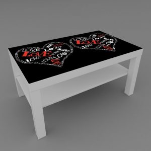 obrus samoprzylepny serca