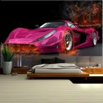 fotapeta rózowy samochód