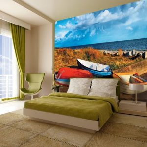 fototapeta łodzie na wydmach