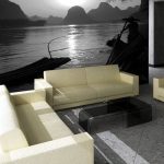 fototapeta zachód słońca w czerni i bieli