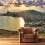 fototapeta zachód słońca nad zatoką