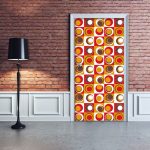 naklejka na drzwi pawie oczka