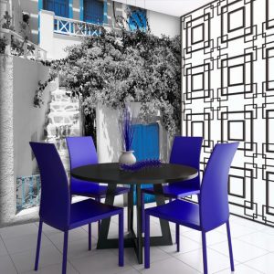 fototapeta niebieskie drzwi w Grecji