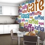fototapeta do kuchni napisy kawa