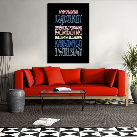 plakat w naszym domu rządzi kot