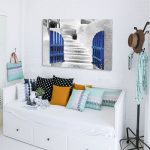 stylizacja niebiesko biała