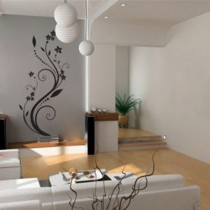 naklejka z motywem roślinnym