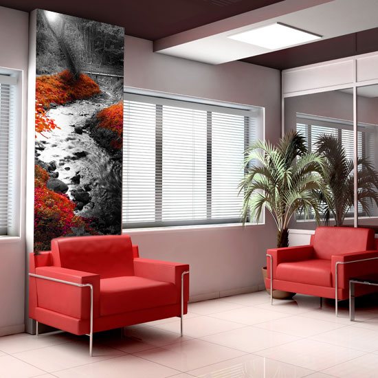 okleina z górskim potokiem