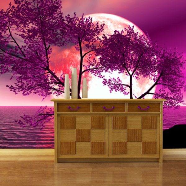 fototapeta różowe drzewo