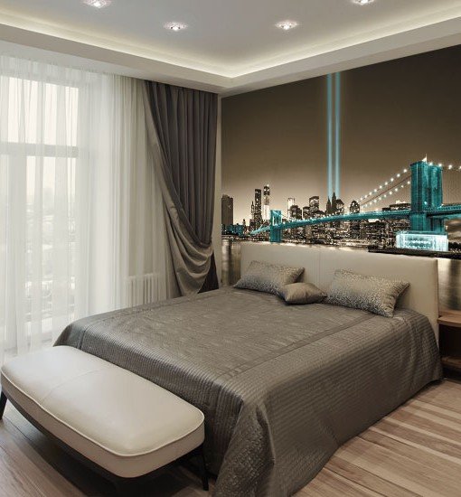 fototapeta turkusowo brązowa most