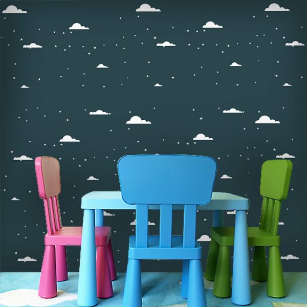 ozdoby z niebem nocą