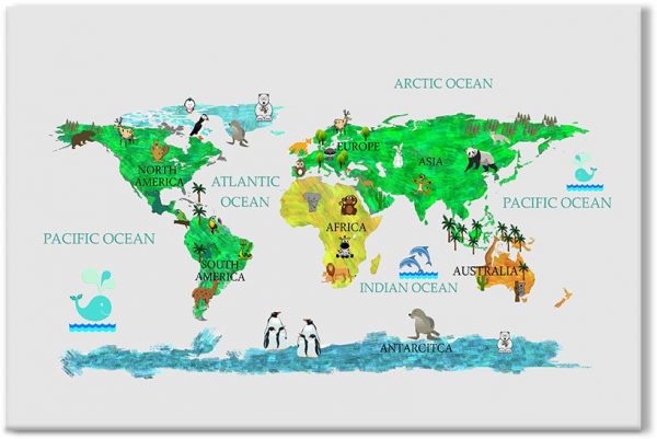 obrazy z kontynentami