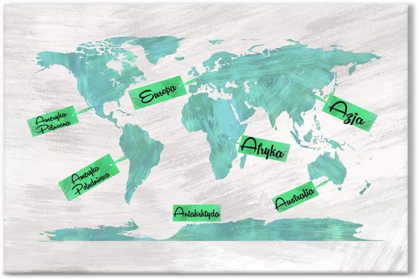 obrazy z mapą świata