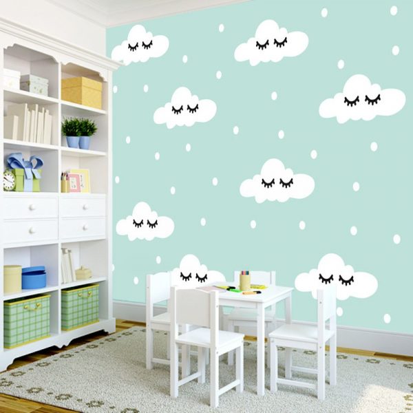 dekoracje z obłokami