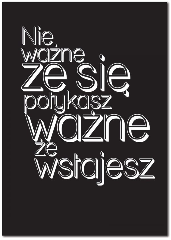plakaty z typografią