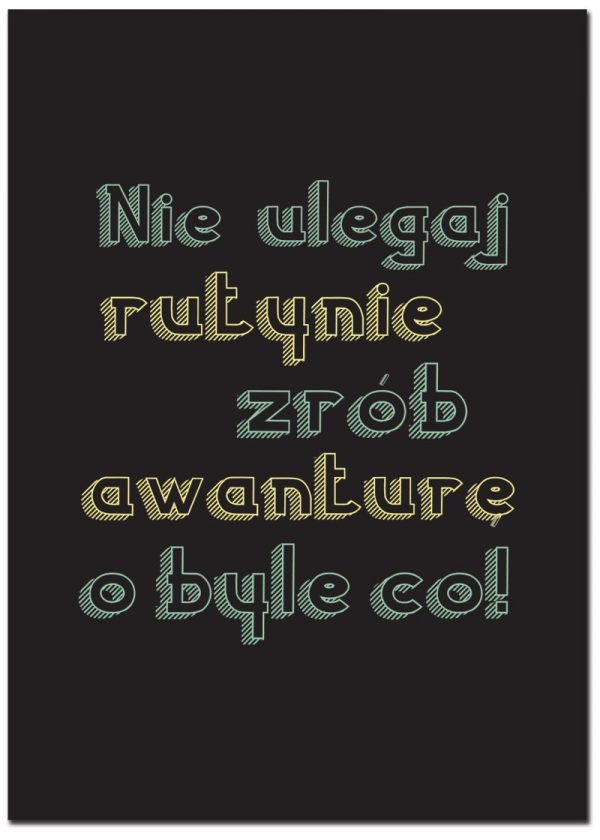 plakaty z typografią