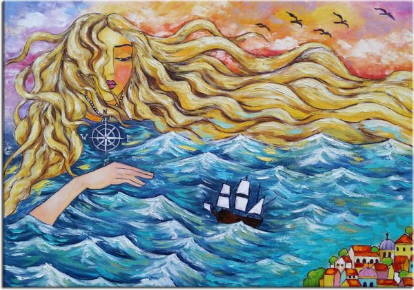 obraz róża wiatrów