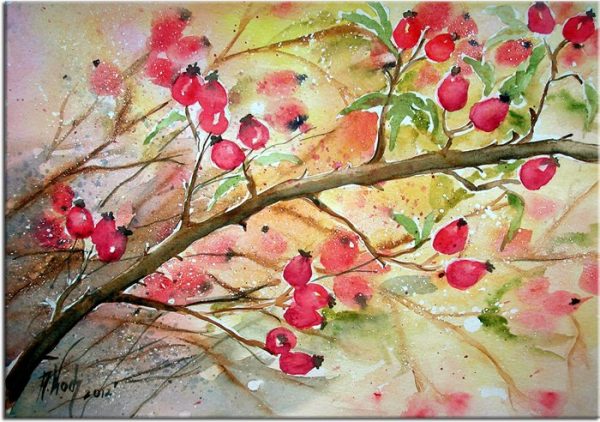 obraz z reprodukcją akwareli