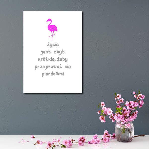 Plakat z napisem o życiu