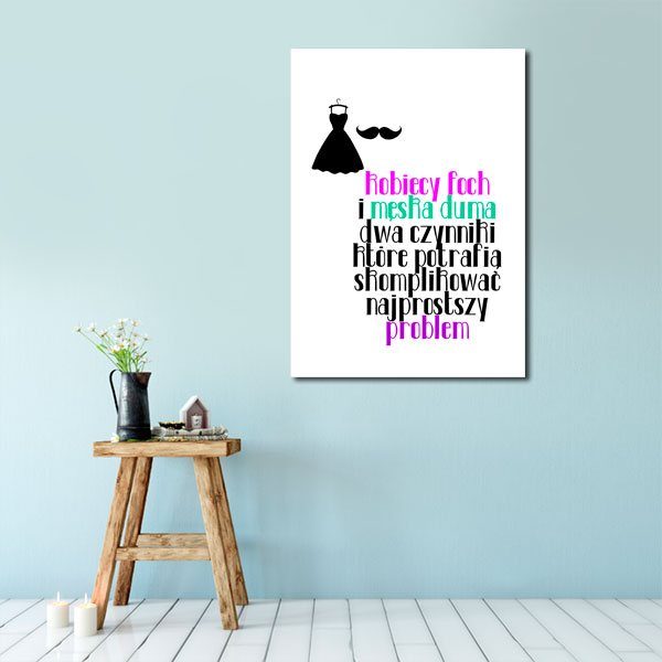 Plakat z napisem kobieta i mężczyzna