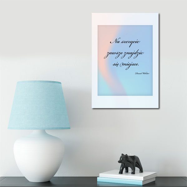 Plakat z napisem