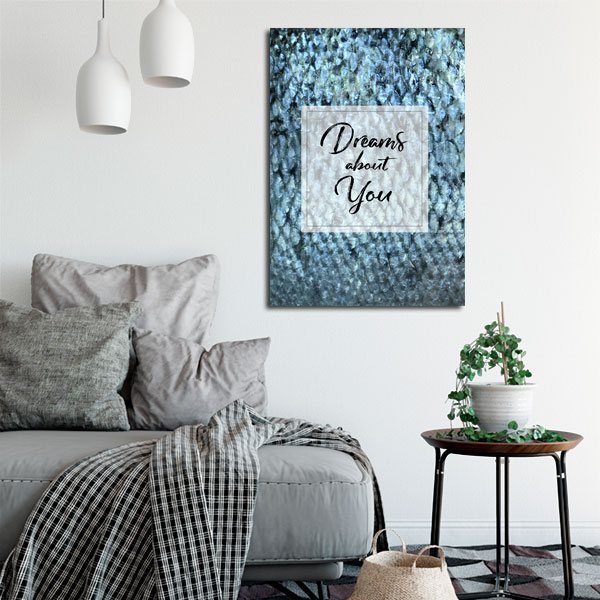 Plakat z napisem o snach