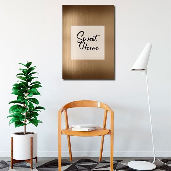 Plakat z napisem dom