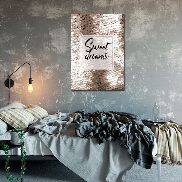 Plakat z napisem do sypialni
