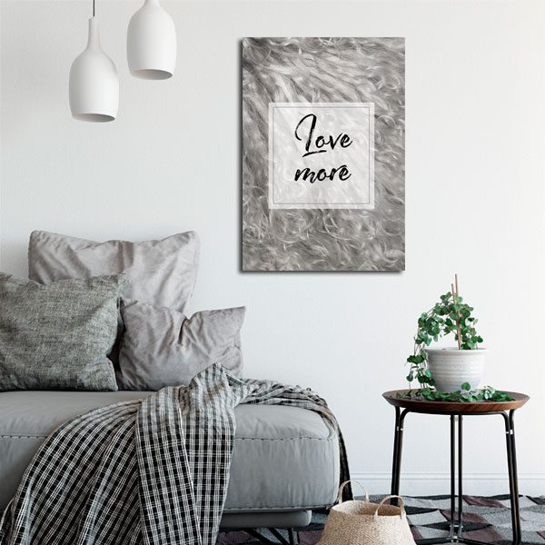 Plakat napis o miłości