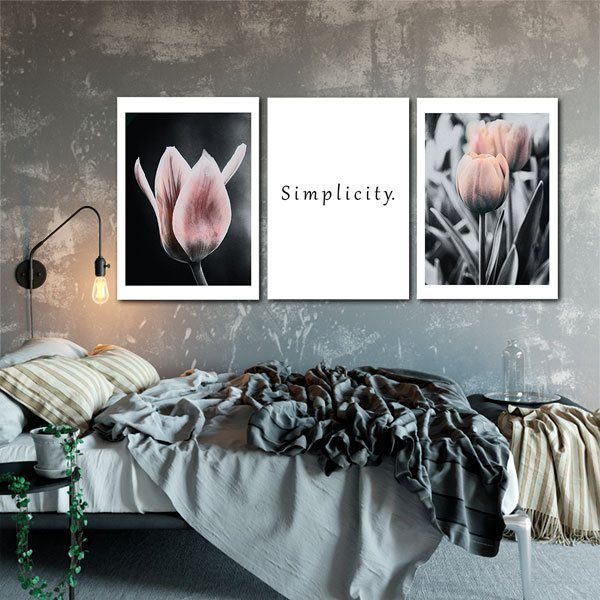tryptyk z tulipanami