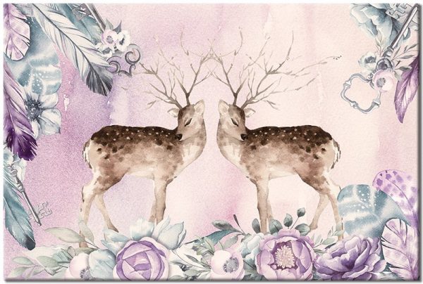 obrazy z parą jelonków