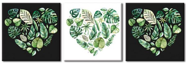 tryptyki z roślinami