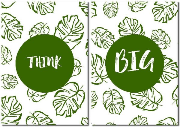 plakat dyptyk z napisem