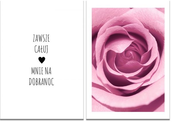 dyptyk i czarny napis