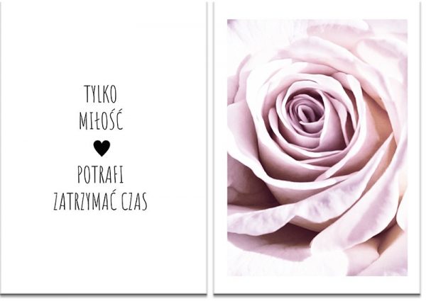 dyptyk z napisem o miłości